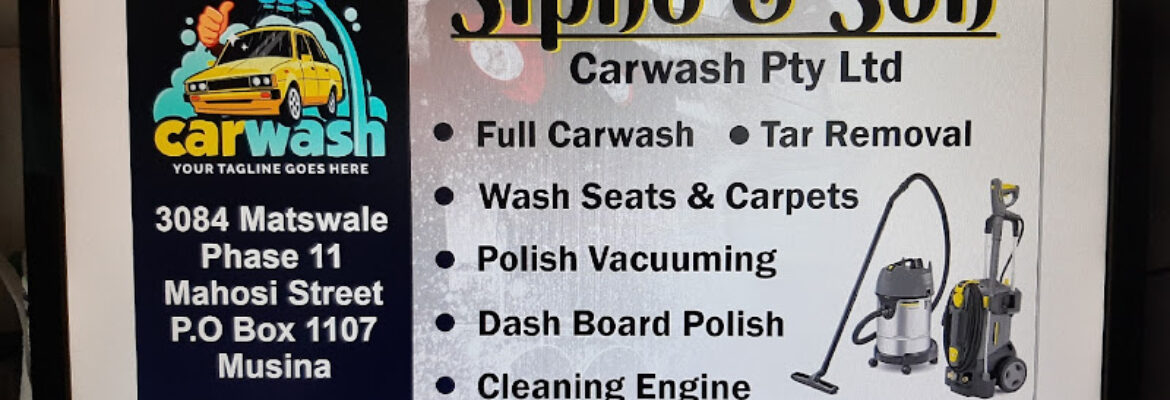 SIPHO and SON PTY)LTD Carwash and FAST food